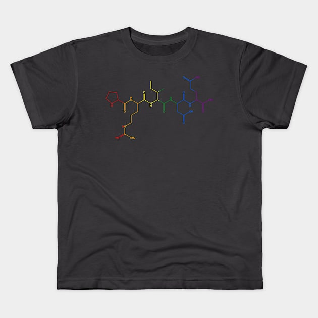 PRIDE Amino Acid Chain Kids T-Shirt by Hydroxyl Design